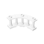 Fence Spindled 4 x 4 x 2 Quarter Round with 3 Studs #21229 - 1-White