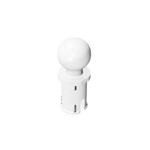 Technic Pin with Friction Ridges Lengthwise and Towball #6628 - 1-White