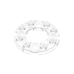 Plate, Round 4 x 4 With 2 x 2 Hole #11833 - 40-Trans-Clear