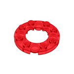 Plate, Round 4 x 4 With 2 x 2 Hole #11833 - 41-Trans-Red