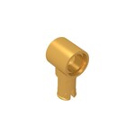 Technic Pin Connector Hub with 1 Pin with Friction Ridges Lengthwise #15100 - 297-Pearl Gold