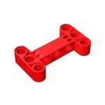 Technic Beam 3 x 5 Thick [90 Offset Centre Beam Holes] #14720 - 21-Red