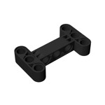 Technic Beam 3 x 5 Thick [90 Offset Centre Beam Holes] #14720 - 26-Black