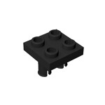 Plate 2 x 2 with 2 Pins #15092 - 26-Black