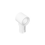 Technic Pin Connector Hub with 1 Pin with Friction Ridges Lengthwise #15100 - 1-White