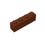 Brick Special 1 x 4 with Masonry Brick Profile #15533 - 192-Reddish Brown