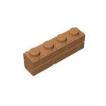 Brick Special 1 x 4 with Masonry Brick Profile #15533 - 312-Medium Dark Flesh