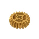 Technic Gear 20 Tooth Double Bevel with Axle Hole Type 1 [+ Opening] #18575 - 297-Pearl Gold