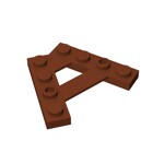 Plate Special 4 Stud 45 Angle Plate #15706 - 192-Reddish Brown