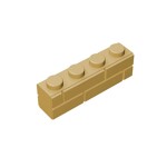 Brick Special 1 x 4 with Masonry Brick Profile #15533 - 5-Tan