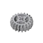 Technic Gear 20 Tooth Double Bevel with Axle Hole Type 1 [+ Opening] #18575 - 194-Light Bluish Gray