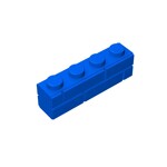 Brick Special 1 x 4 with Masonry Brick Profile #15533 - 23-Blue