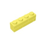 Brick Special 1 x 4 with Masonry Brick Profile #15533 - 226-Bright Light Yellow