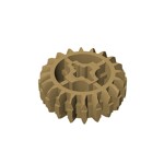 Technic Gear 20 Tooth Double Bevel with Axle Hole Type 1 [+ Opening] #18575 - 138-Dark Tan