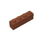 Brick Special 1 x 4 with Masonry Brick Profile #15533 - 38-Dark Orange