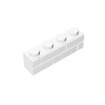 Brick Special 1 x 4 with Masonry Brick Profile #15533 - 1-White