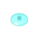 Dish 4 x 4 Inverted (Radar) With Solid Stud #3960 - 42-Trans-Light Blue