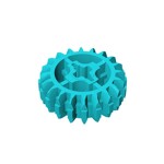 Technic Gear 20 Tooth Double Bevel with Axle Hole Type 1 [+ Opening] #18575 - 322-Medium Azure