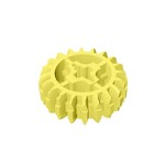 Technic Gear 20 Tooth Double Bevel with Axle Hole Type 1 [+ Opening] #18575 - 226-Bright Light Yellow