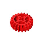 Technic Gear 20 Tooth Double Bevel with Axle Hole Type 1 [+ Opening] #18575 - 21-Red