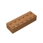 Brick 2 x 6 #44237 - 312-Medium Dark Flesh