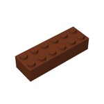 Brick 2 x 6 #44237 - 192-Reddish Brown