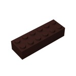 Brick 2 x 6 #44237 - 308-Dark Brown