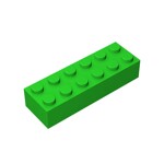 Brick 2 x 6 #44237 - 37-Bright Green