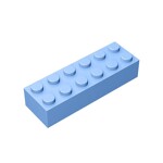 Brick 2 x 6 #44237 - 212-Bright Light Blue