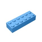 Brick 2 x 6 #44237 - 102-Medium Blue