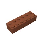 Brick 2 x 6 #44237 - 38-Dark Orange