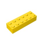 Brick 2 x 6 #44237 - 24-Yellow