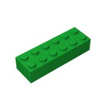 Brick 2 x 6 #44237 - 28-Green