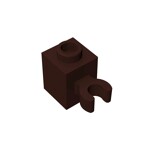 60475b Brick Special 1 x 1 with Clip Vertical #60475 - 308-Dark Brown