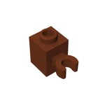60475b Brick Special 1 x 1 with Clip Vertical #60475 - 192-Reddish Brown