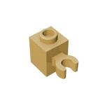60475b Brick Special 1 x 1 with Clip Vertical #60475 - 5-Tan