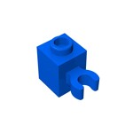 60475b Brick Special 1 x 1 with Clip Vertical #60475 - 23-Blue