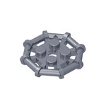 Plate Special 2 x 2 with Bar Frame Octagonal, Reinforced, Completely Round Studs #75937  - 315-Flat Silver