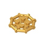 Plate Special 2 x 2 with Bar Frame Octagonal, Reinforced, Completely Round Studs #75937  - 297-Pearl Gold