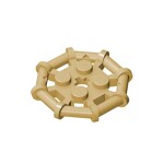 Plate Special 2 x 2 with Bar Frame Octagonal, Reinforced, Completely Round Studs #75937  - 5-Tan