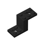 Bracket 5 x 2 x 2 1/3 with Inside Stud Holder #76766  - 26-Black