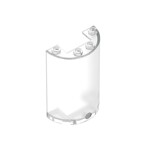 Cylinder Half 2 x 4 x 5 with 1 x 2 cutout #85941 - 40-Trans-Clear