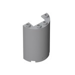 Cylinder Half 2 x 4 x 5 with 1 x 2 cutout #85941 - 194-Light Bluish Gray