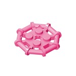 Plate Special 2 x 2 with Bar Frame Octagonal, Reinforced, Completely Round Studs #75937  - 221-Dark Pink