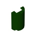 Cylinder Half 2 x 4 x 5 with 1 x 2 cutout #85941 - 141-Dark Green