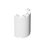 Cylinder Half 2 x 4 x 5 with 1 x 2 cutout #85941 - 1-White