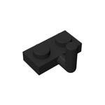 Plate Special 1 x 2 with Arm Up - Horizontal Arm 5mm #88072 - 26-Black
