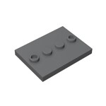 Plate Special 3 x 4 with 1 x 4 Center Studs - Plain #88646  - 199-Dark Bluish Gray