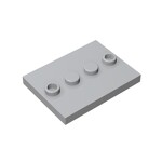 Plate Special 3 x 4 with 1 x 4 Center Studs - Plain #88646  - 194-Light Bluish Gray