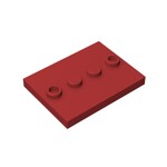 Plate Special 3 x 4 with 1 x 4 Center Studs - Plain #88646  - 154-Dark Red